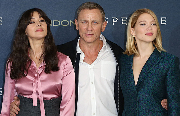Моника Беллуччи, Леа Сейду и Дэниэл Крэйг на фотоколле фильма ‘007:Спектр’
